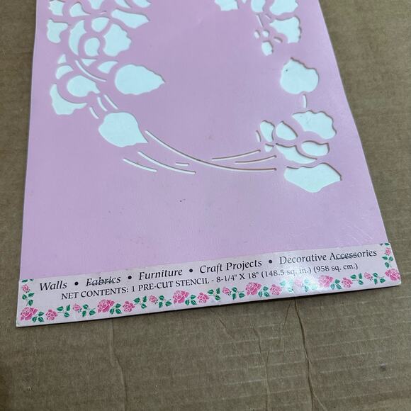 NEW Home Decor Stencil Magic by Delta Pre-Cut Floral Stencil Pansy Border - Picture 4 of 6